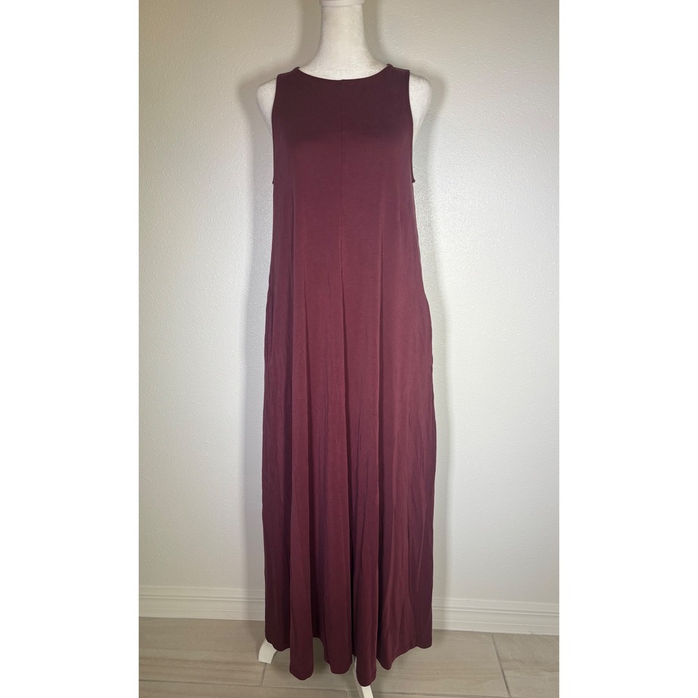 Burgundy Sleeveless Swing Maxi Dress Whimsigoth Witchy Size 8 ASOS Design Womens